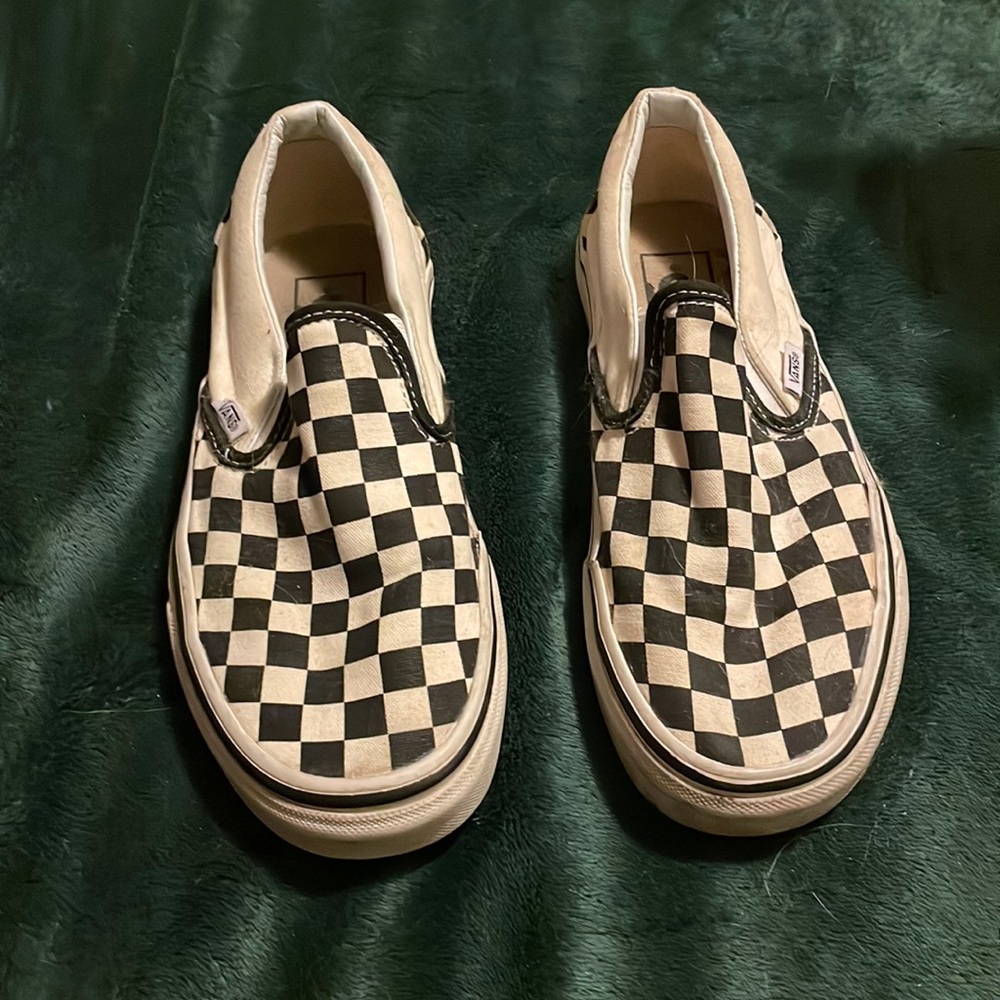 Checkered vans sneakers
